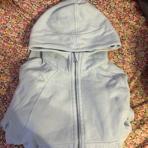Lululemon full zip light blue (windmill) scuba!